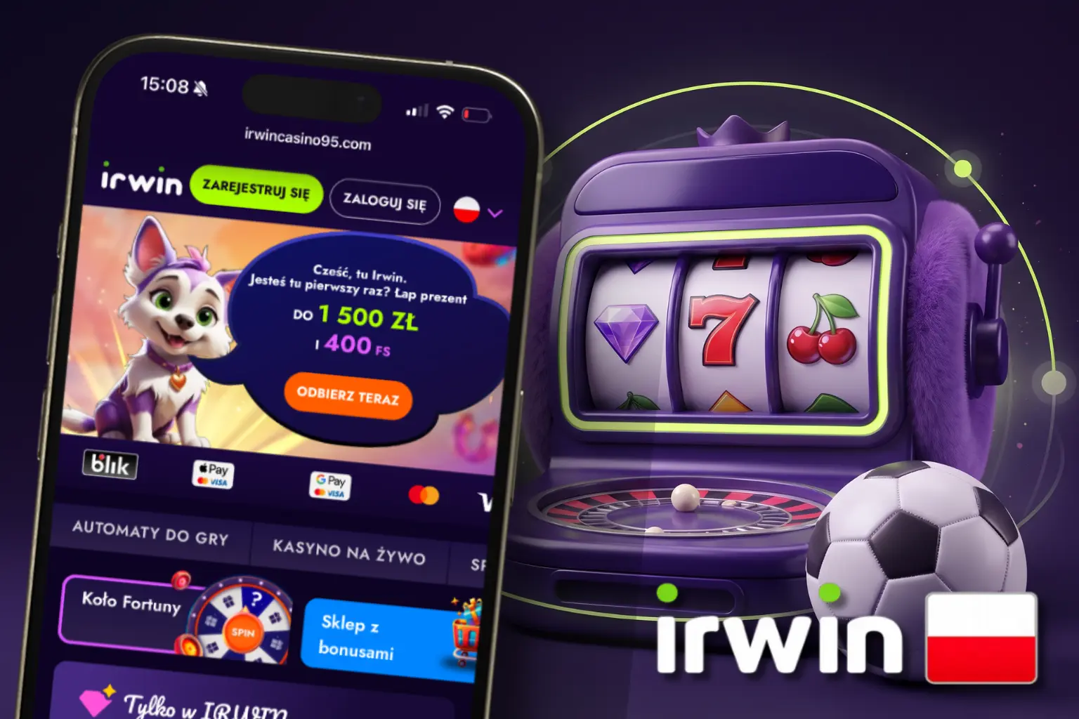 Oferta gier i funkcji w Irwin Casino